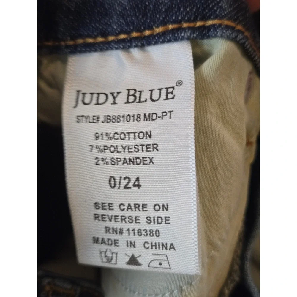 Judy Blue Flare Jeans Womens‎ 0/24 Petite Medium Wash High Rise JB881018 MD-PT